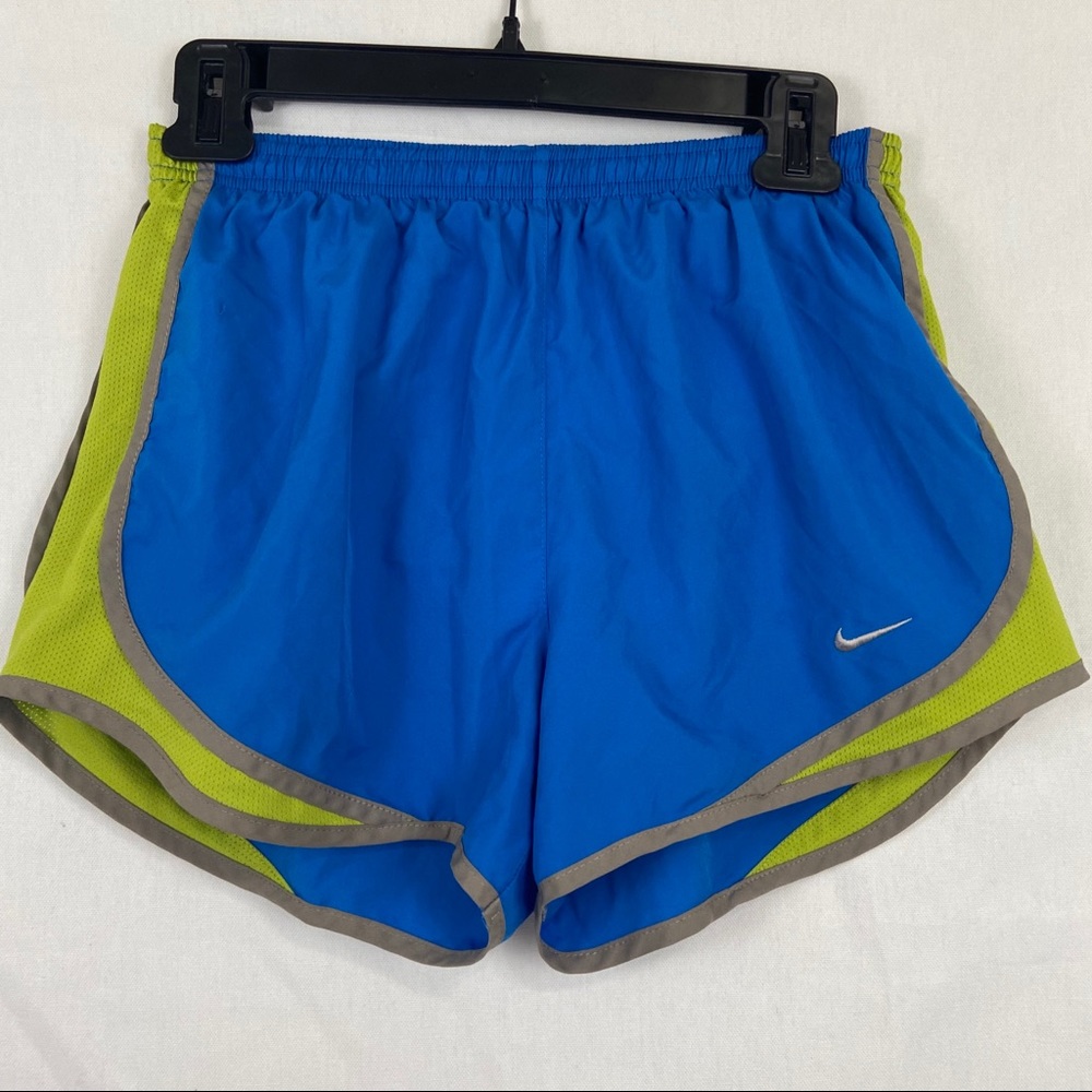 Nike Dri-Fit Blue and Green Athletic Shorts